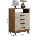 Cômoda 4 Gavetas Paris Chf Móveis