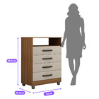 Cômoda 4 Gavetas Paris Chf Móveis