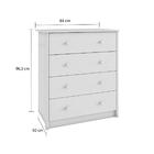 Cômoda 4 Gavetas Peroba