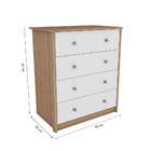 Cômoda 4 Gavetas Peroba