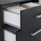 Comoda 4 Gavetas Preto Onix Flavia Quarta Divisão Moveis