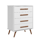 Cômoda 4 Gavetas Q Encanto Retrô Branco Acetinado - Montanari