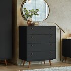 Cômoda 4 Gavetas Retrô 35  Preto