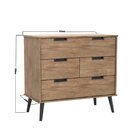 Cômoda 4 Gavetas Retrô  Carvalho