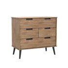 Cômoda 4 Gavetas Retrô  Carvalho