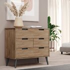 Cômoda 4 Gavetas Retrô  Carvalho