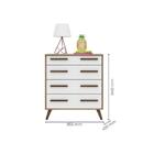 Cômoda 4 Gavetas Retrotoq/branco