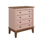 Cômoda 4 Gavetas Rosa