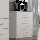 Cômoda 4 Gavetas Rubi Bronze Leifer Móveis Branco