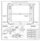 Cômoda 4 Gavetas Rubi Bronze Leifer Móveis Branco