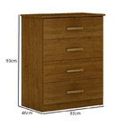 Cômoda 4 Gavetas Rubi Bronze Leifer Móveis Freijó