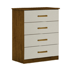 Cômoda 4 Gavetas Rubi Bronze Leifer Móveis Freijó-off White