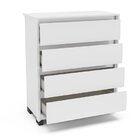 Cômoda 4 Gavetas Sem Puxador Coimbra Branco