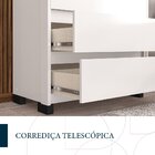 Cômoda 4 Gavetas Sem Puxador Coimbra Branco