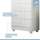 Cômoda 4 Gavetas Soft Tigus Baby Branco
