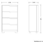 Cômoda 4 Gavetas Sole Albatroz