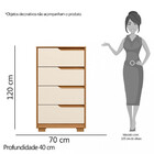 Cômoda 4 Gavetas Sole Albatroz