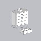 Cômoda 4 Gavetas Topázio 100% Madeira Maciça Para Quarto Bran