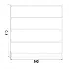 Cômoda 4 Gavetas Urban Mambel Branco