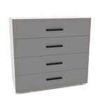 Cômoda 4 Gavetas Valência  Branco/cinza