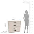 Cômoda 4 Gavetas Valência  Branco/creme