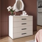 Cômoda 4 Gavetas Valência  Branco/creme