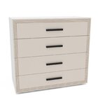 Cômoda 4 Gavetas Valência  Branco/creme