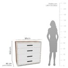 Cômoda 4 Gavetas Valência  Freijó/branco