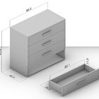 Cômoda 4 Gavetas Valência  Freijó/branco