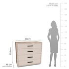 Cômoda 4 Gavetas Valência  Freijó/creme