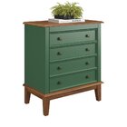 Cômoda 4 Gavetas Verde