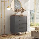 Cômoda 4 Gavetas Yokohama Grafite Jatobá