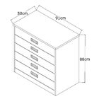 Cômoda 5 Gavetas 100% Mdf 531 Demolição/branco - Foscarini