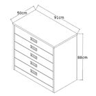 Cômoda 5 Gavetas 100% Mdf 531 Demolição/marfim Areia - Foscar