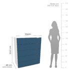 Cômoda 5 Gavetas 104,2cm X 90cm Porto Branco/azul