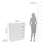 Cômoda 5 Gavetas 104,2x90x46 Cm Porto Branco