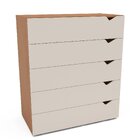 Cômoda 5 Gavetas 104,2x90x46 Cm Porto Freijó/creme