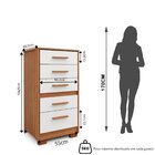 Cômoda 5 Gavetas 104,5 X 55 Cm Primacy Freijó /off-white