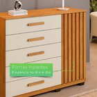 Cômoda 5 Gavetas 1 Porta 122cm Paris Cinamomo/off-white