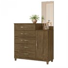 Cômoda 5 Gavetas 1 Porta Lisboa Moval