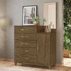 Cômoda 5 Gavetas 1 Porta Lisboa Moval