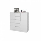 Cômoda 5 Gavetas 1 Porta Paris New Atualle