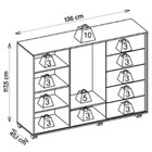 Cômoda 5 Gavetas 1 Porta Pegasus Caemmun