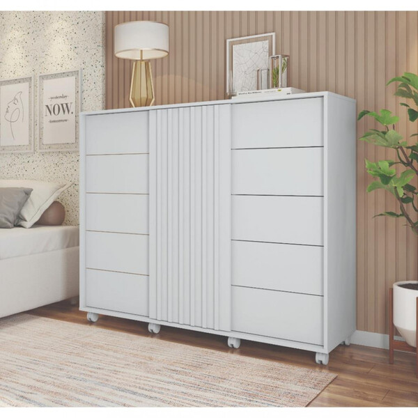 Cômoda 5 Gavetas 1 Porta Pegasus Caemmun