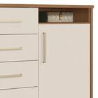 Cômoda 5 Gavetas 1 Porta Siena F08 Freijó/off White - Mpozena