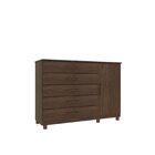 Cômoda 5 Gavetas 1 Porta Veronna Tcil Móveis Cacau