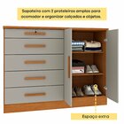 Cômoda 5 Gavetas 2 Portas 136cm Istambul