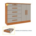 Cômoda 5 Gavetas 2 Portas 136cm Istambul