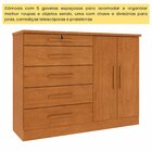 Cômoda 5 Gavetas 2 Portas 136cm Istambul Cinamomo