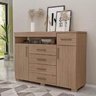 Cômoda 5 Gavetas 2 Portas 1 Nicho Oslo Espresso Móveis Havana